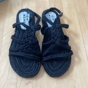 MANEBI Sandals Black New in Box Size 38 / US 8